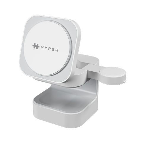  Bộ sạc không dây Hyperjuice QI2 3-in-1 Magnetic Charging Stand 