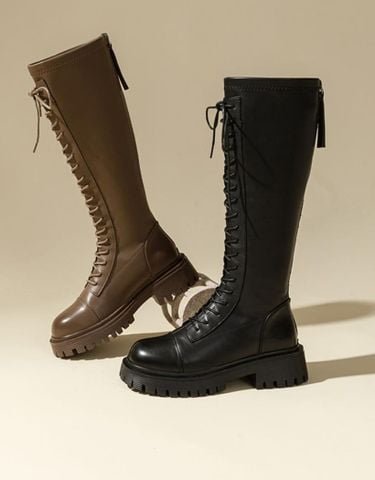  Boots Chiến Binh Nữ Da Cao Cấp Cổ Cao Exull 12188102 