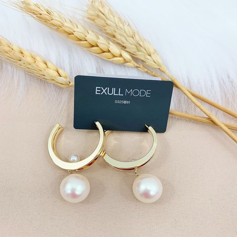  Hoa Tai Tròn Đính Ngọc Cao Cấp Exull Mode 1256211601 