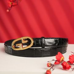 Thắt lưng Gucci GG Buckle Alligator Size 95 - TTA3782