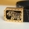 Thắt lưng Stefano Ricci Tiger Pattern Crocodile Leather Size 90 - TTA3895