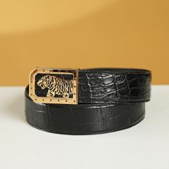 Thắt lưng Stefano Ricci Tiger Pattern Crocodile Leather Size 90 - TTA3895