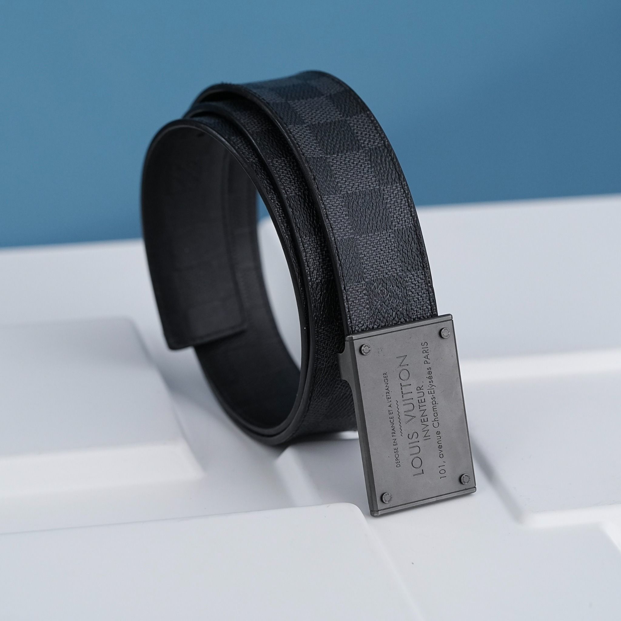 louis vuitton belt graphite
