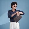 Clutch Burberry Saffiano (Nâu) - TTA4287