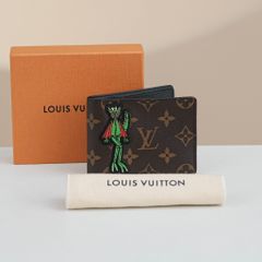Ví ngắn Louis Vuitton Monogram Embroidered Cartoon LV Animal Friend Slender