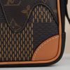 Túi đeo chéo Louis Vuitton x Nigo Amazone Damier Ebene Giant Brown - TTA4400