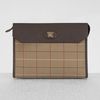 Clutch Burberry Brown Plaid Nova Check Canvas/Saffiano - TTA4674