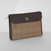 Clutch Burberry Brown Plaid Nova Check Canvas/Saffiano - TTA4674