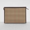 Clutch Burberry Brown Plaid Nova Check Canvas/Saffiano - TTA4674