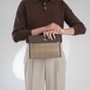 Clutch Burberry Brown Plaid Nova Check Canvas/Saffiano - TTA4674