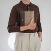 Clutch Burberry Brown Plaid Nova Check Canvas/Saffiano - TTA4674