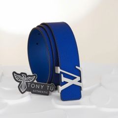 Thắt lưng Louis Vuitton Initiales Blue Taurillon size 90