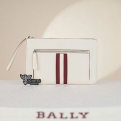 Clutch/ Pouch Bally Wristlet Bone Bovine (Trắng)