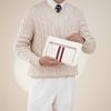 Clutch/ Pouch Bally Wristlet Bone Bovine (Trắng)