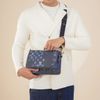 Túi đeo Louis Vuitton Navy Monogram Ink Watercolor Duo Messenger size 25 - TTA4767