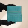 Ví dài Hermès Bearn Bifold Bleu Paon Chèvre Mysore Goatskin - TTA4862