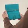 Ví dài Hermès Bearn Bifold Bleu Paon Chèvre Mysore Goatskin - TTA4862