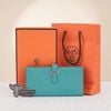 Ví dài Hermès Bearn Bifold Bleu Paon Chèvre Mysore Goatskin - TTA4862