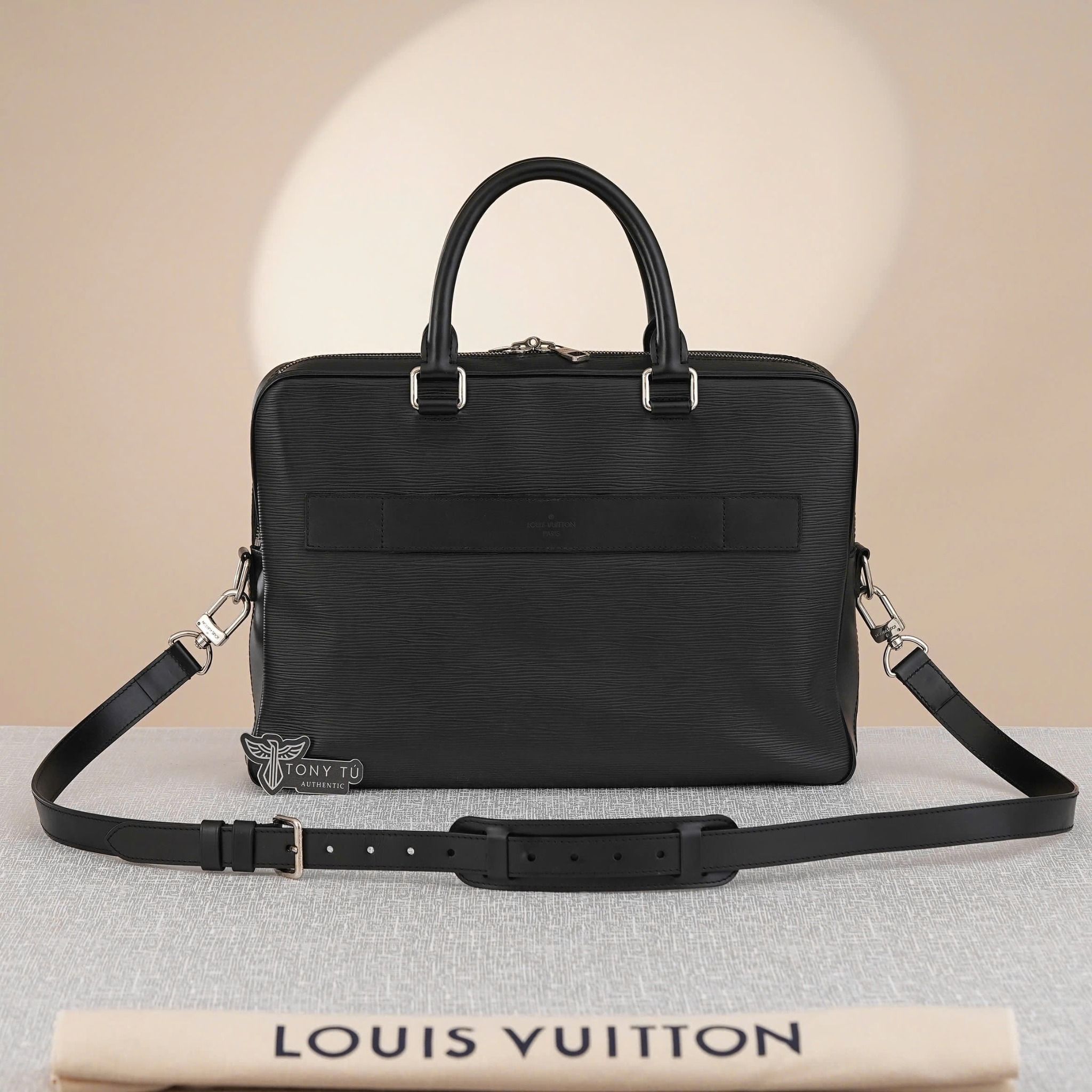 Cặp tài liệu Louis Vuitton Porte Documents Black Epi (Đen) size 40 - TTA4814