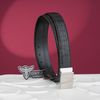 Thắt lưng Cartier Paris Plain Buckle Double Strap Cowhide/Alligator size 110/100 - TTA4888