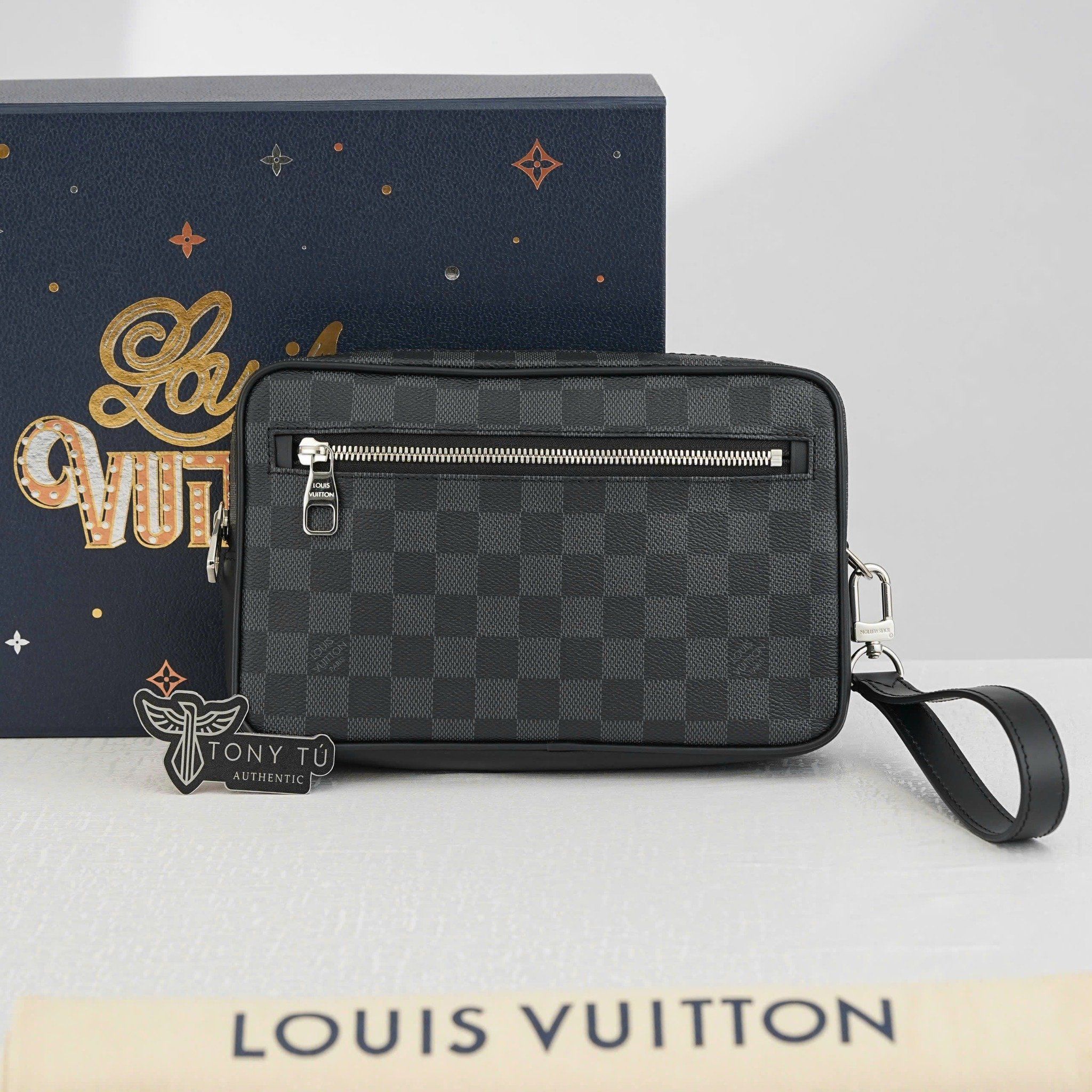 Clutch Louis Vuitton Kasai Damier Graphite - TTA5027