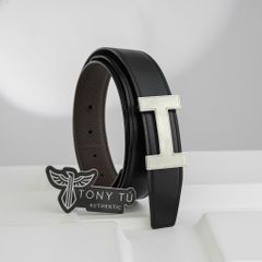 Thắt lưng Hermès H Buckle Reversible Togo/Boxcalf size 110 (Nâu/Đen)
