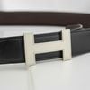 Thắt lưng Hermès H Buckle Reversible Togo/Boxcalf size 110 (Nâu/Đen)