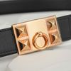 Thắt lưng Hermès Collier Rose Golden De Chien Evercolor/Epsom (Đen/Đen xanh) size 85 - TTA5049