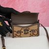 Túi Gucci Mini Jumbo GG Horsebit 1955 Camel Ebony size 18