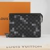 Clutch Louis Vuitton Pochette Voyage MM Karo Grey Damier (Xám Bạc)