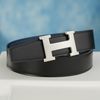 Thắt lưng Hermès H Buckle Reversible Togo/Boxcalf size 95 (Xanh tím/Đen)