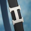 Thắt lưng Hermès H Buckle Reversible Togo/Boxcalf size 95 (Xanh tím/Đen)