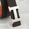 Thắt lưng Hermès H Buckle Reversible Cowhide/Epsom (Nâu/Cam) size 85
