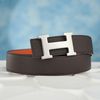 Thắt lưng Hermès H Buckle Reversible Cowhide/Epsom (Nâu/Cam) size 85