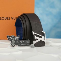 Thắt lưng Louis Vuitton Initiales Reversible Taurillon (Nâu/Xanh Navy) size 100 - TTA5181