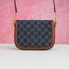 Túi đeo Gucci Blue/Brown GG Horsebit 1955 Edition