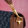 Túi đeo Gucci Blue/Brown GG Horsebit 1955 Edition