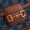 Túi đeo Gucci Blue/Brown GG Horsebit 1955 Edition