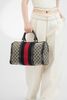 Túi Du Lịch Gucci Boston GG Monogram Web Striped Size 33