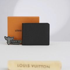 Ví ngắn Louis Vuitton Amerigo Noir Taiga (Đen)