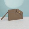 Clutch /Pouch Hermès Kelly Pocket To Go Etoupe Epsom (Nâu Xám)(Unisex) - TTA5196
