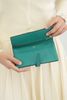 Ví dài Hermès Bearn Bi-fold Bleu Paon Chèvre Mysore