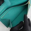 Ví dài Hermès Bearn Bi-fold Bleu Paon Chèvre Mysore