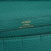 Ví dài Hermès Bearn Bi-fold Bleu Paon Chèvre Mysore
