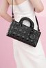 Túi Christian Dior Lady D-Joy Medium Calfskin Diamond Cannage Black (Phiên bản Ultra)