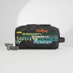 Clutch Burberry London Smoke Graffiti Check Travel - TTA5204