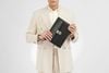 Clutch Burberry London Monaco Saffiano (Đen) - TTA5043