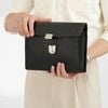 Clutch Burberry London Monaco Saffiano (Đen) - TTA5043