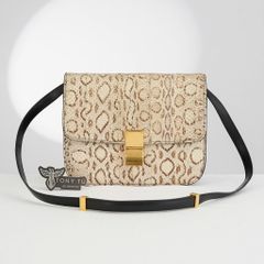 Túi Céline Python Classic Box (Đen/Be)