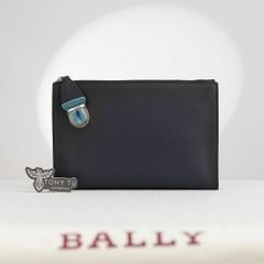Clutch Bally Switzerland Navy Blue Calfskin (Xanh Navy)